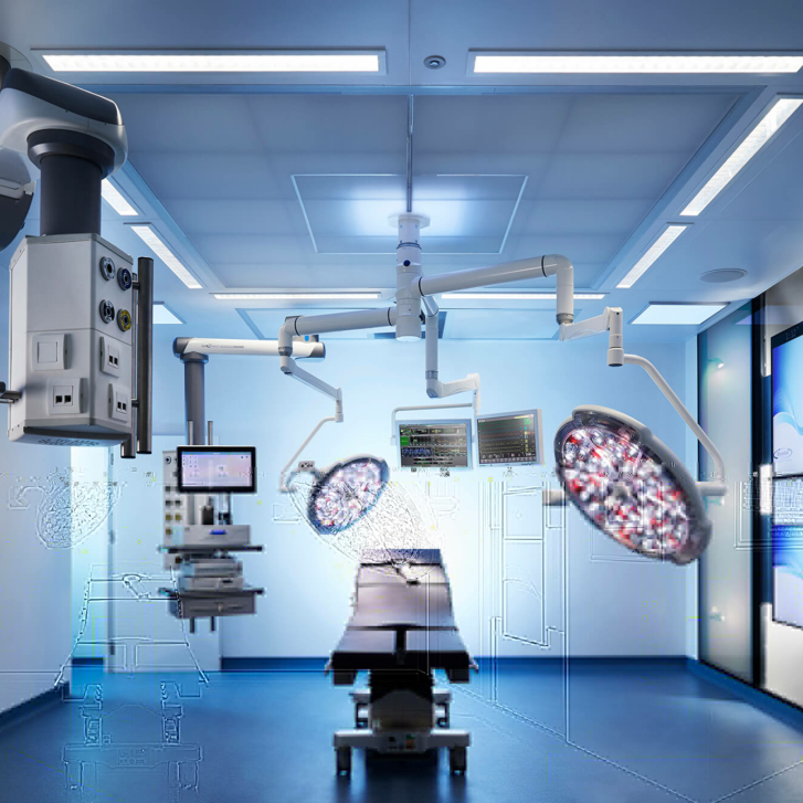 Equipment packages for operating theatures.