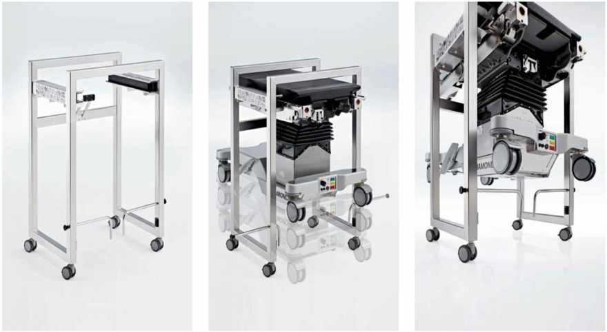 Castor operating table decontamination