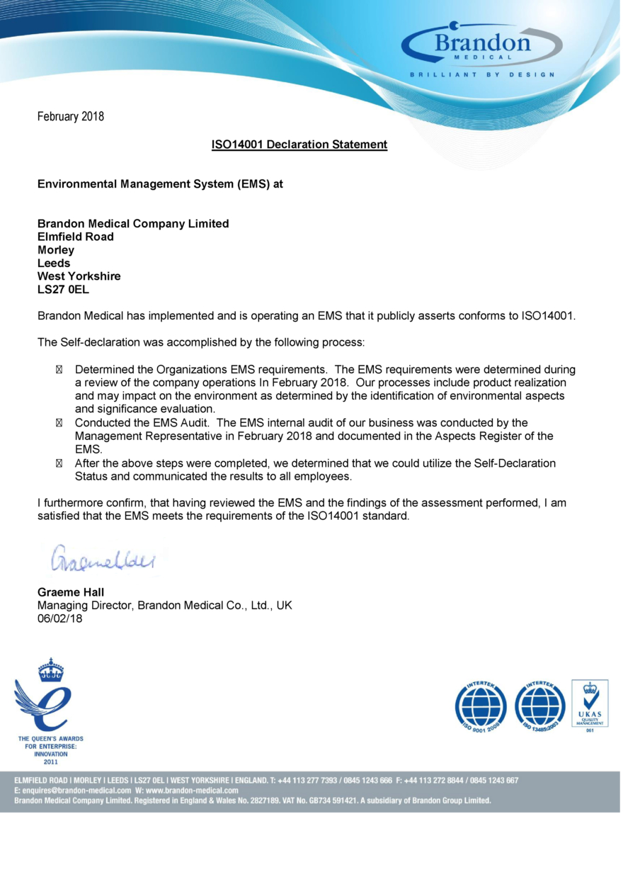 Environmental Policy Brandon Medical 2018