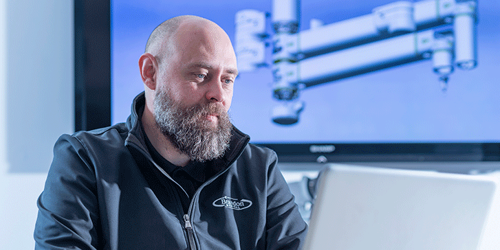 Peter North working on the Titan Project at Brandon Medical.