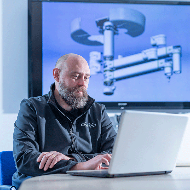 Peter North working on the Titan Project at Brandon Medical.